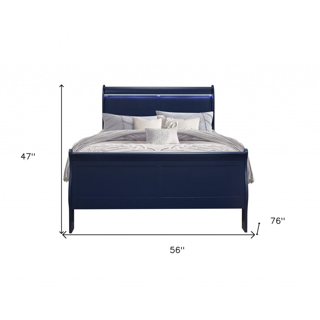 Solid Wood Standard Upholstered Bed Image 5