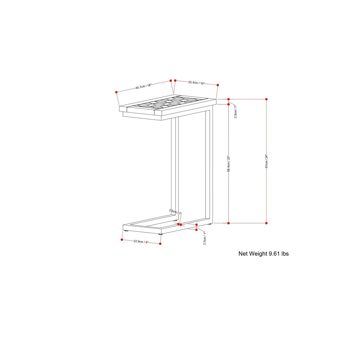 Skyler C Side Table with Inlay Image 11