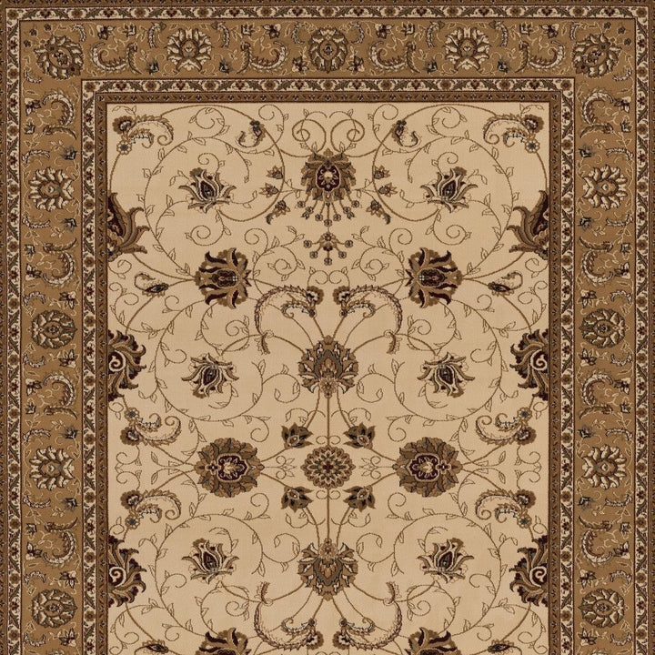 10 x 13 Beige and Brown Oriental Washable Non Skid Area Rug Image 11