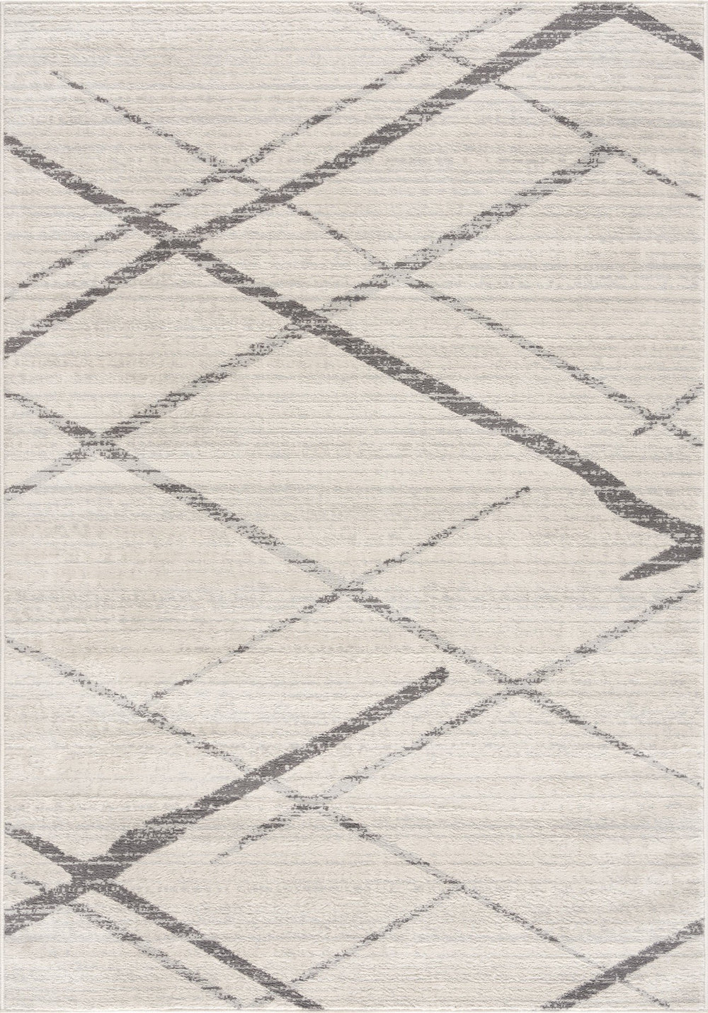 12 X 18 Gray Geometric Washable Non Skid Area Rug Image 2