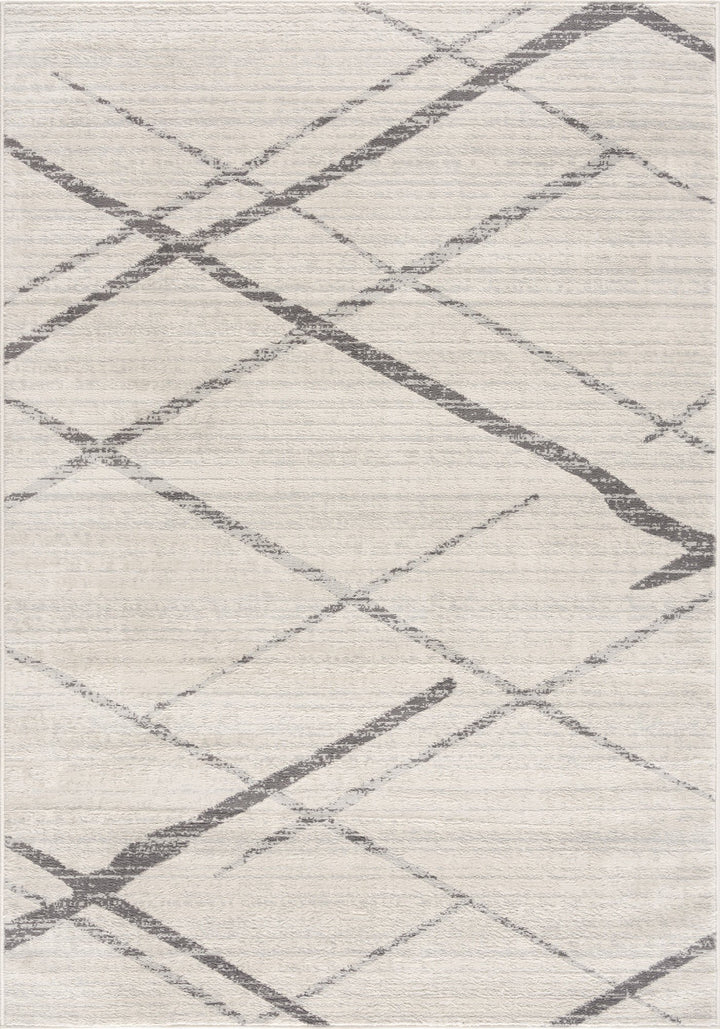 12 X 18 Gray Geometric Washable Non Skid Area Rug Image 2