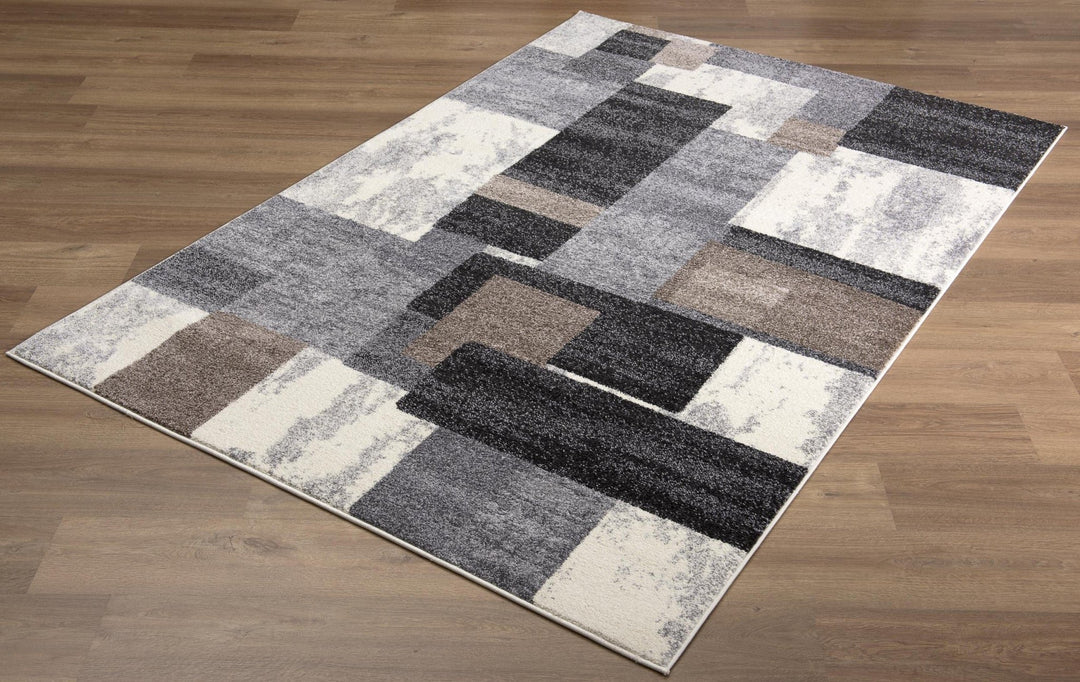 13 Runner Brown Geometric Power Loom Runner Rug Image 9