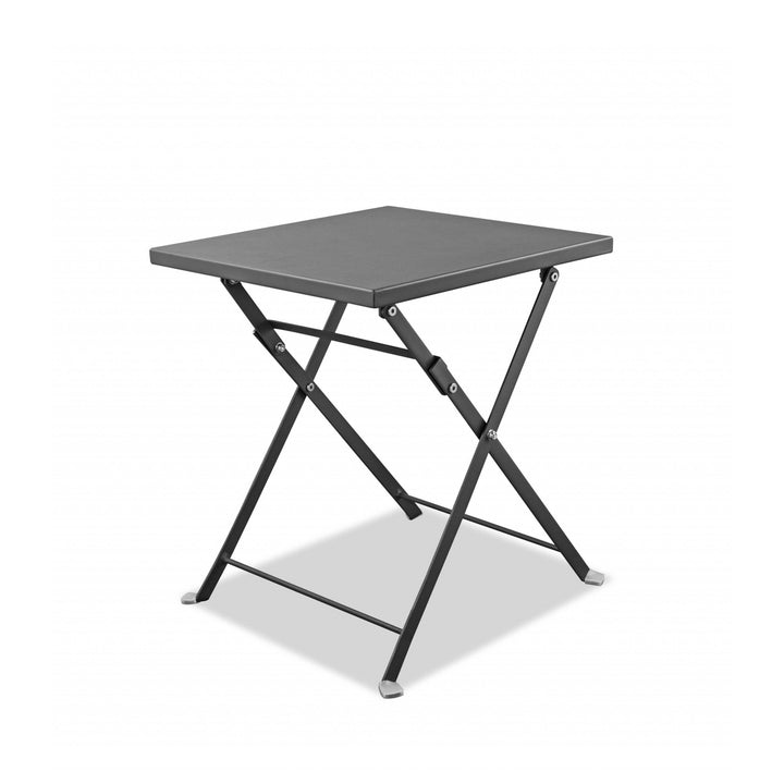 18" Gray Stainless Steel Square End Table Image 1