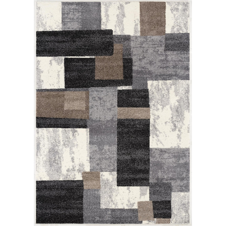 13 Runner Brown Geometric Power Loom Runner Rug Image 10