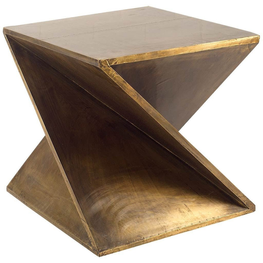 21" Brass End Table Image 1