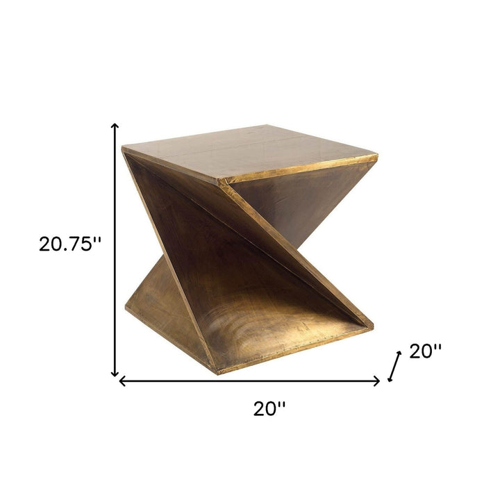 21" Brass End Table Image 5