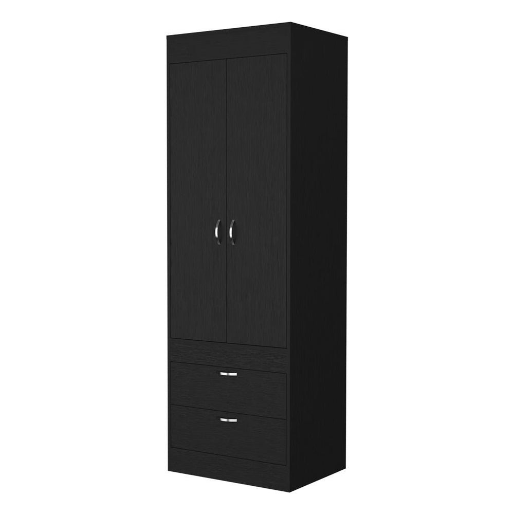 23" Black Two Drawer Dresser Image 2