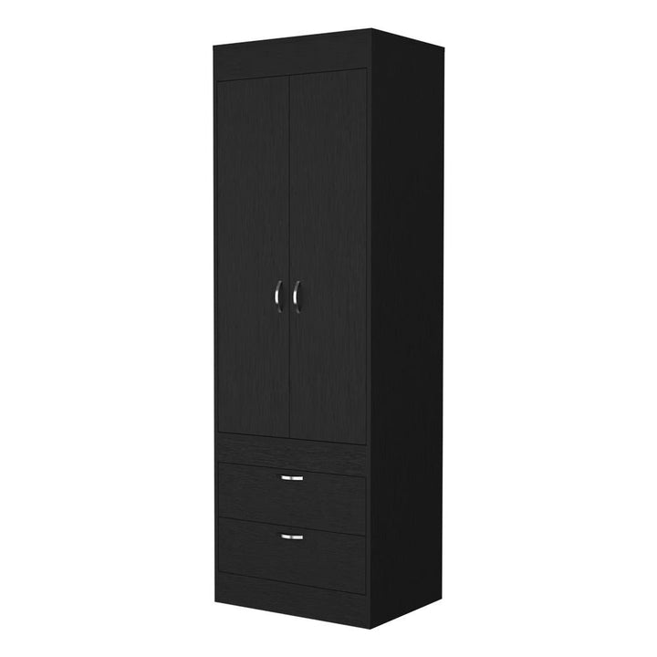 23" Black Two Drawer Dresser Image 2