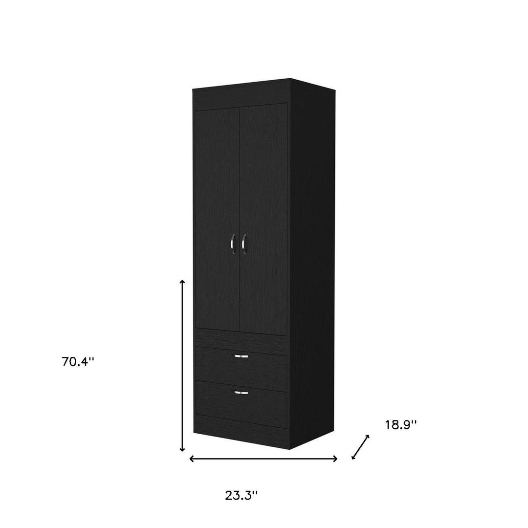 23" Black Two Drawer Dresser Image 6