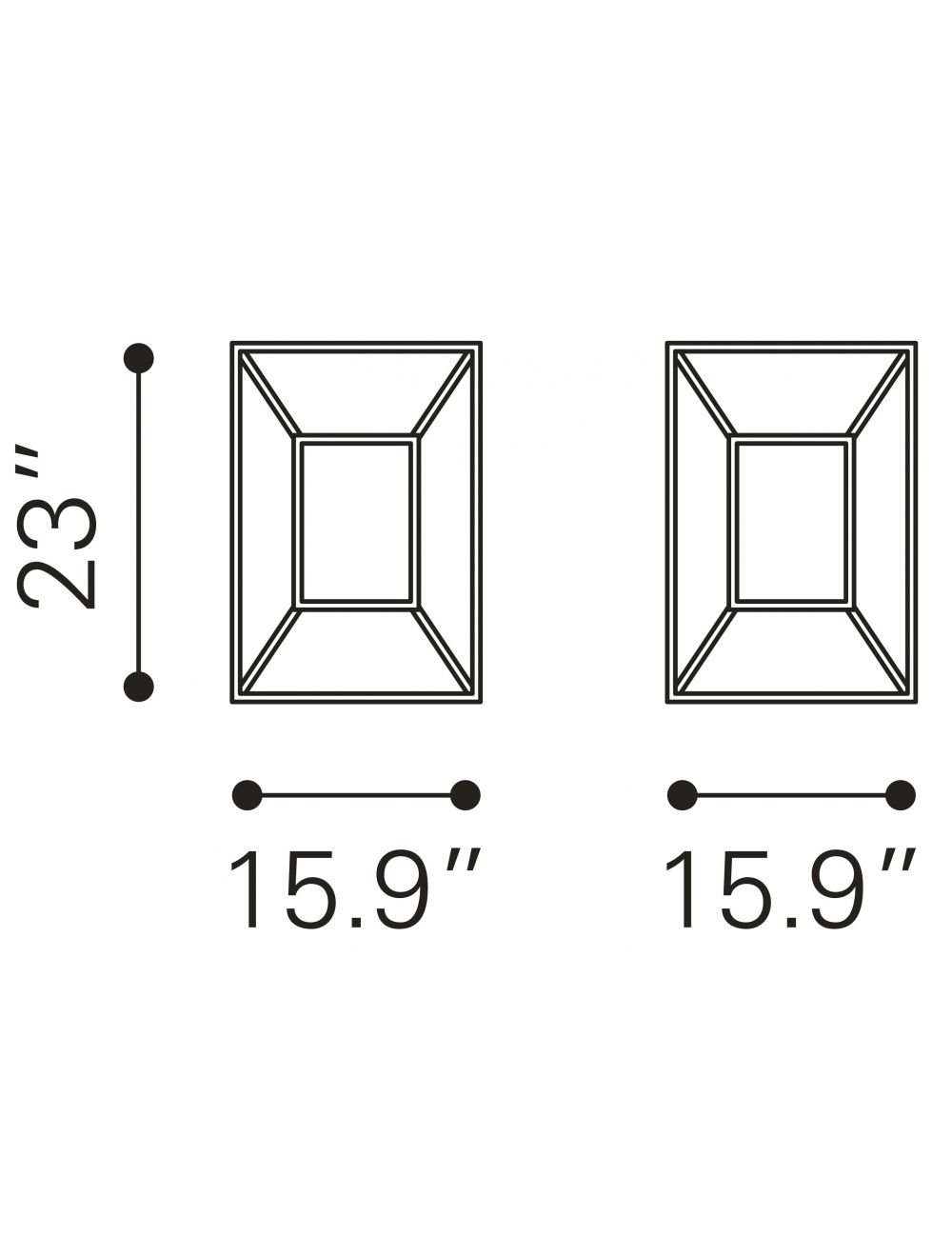 23" Gold And Clear Glass Square End Table Image 2