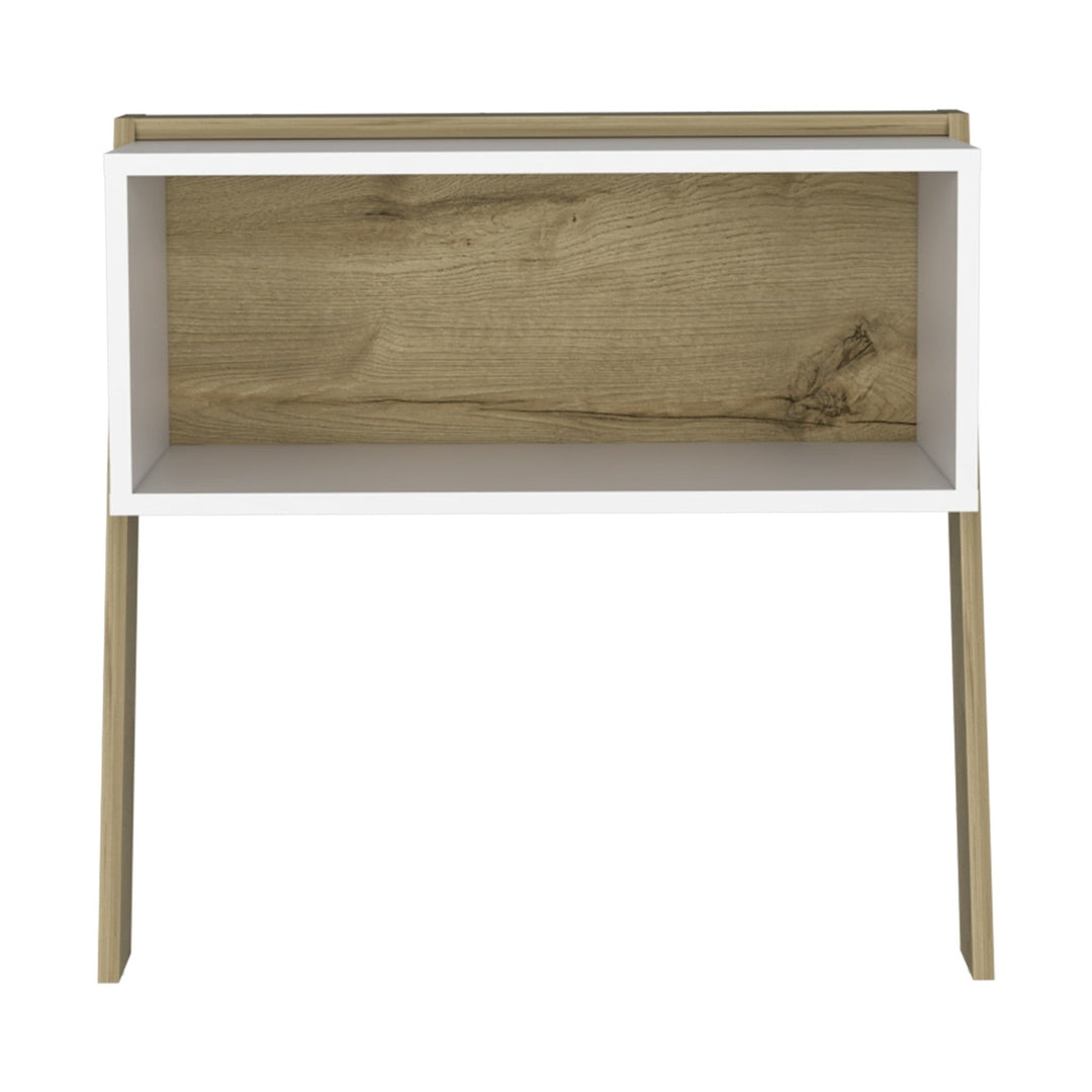 24" Light Oak and White Nightstand Image 1