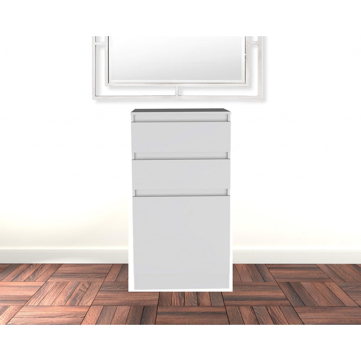 23" White Manufactured Wood Two Drawer Vanity Chest Image 5