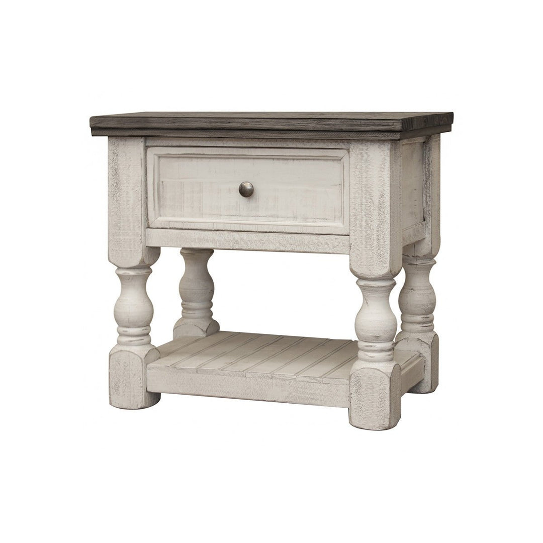 27" Ivory One Drawer Nightstand Image 1