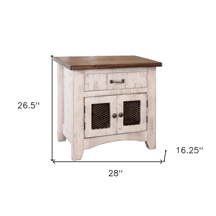 27" White One Drawer Nightstand Image 5