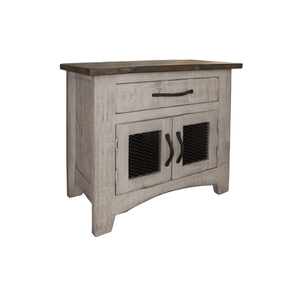 27" Gray One Drawer Nightstand Image 1