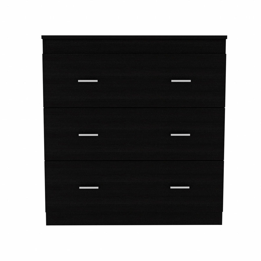 31" Black Three Drawer Dresser Image 1