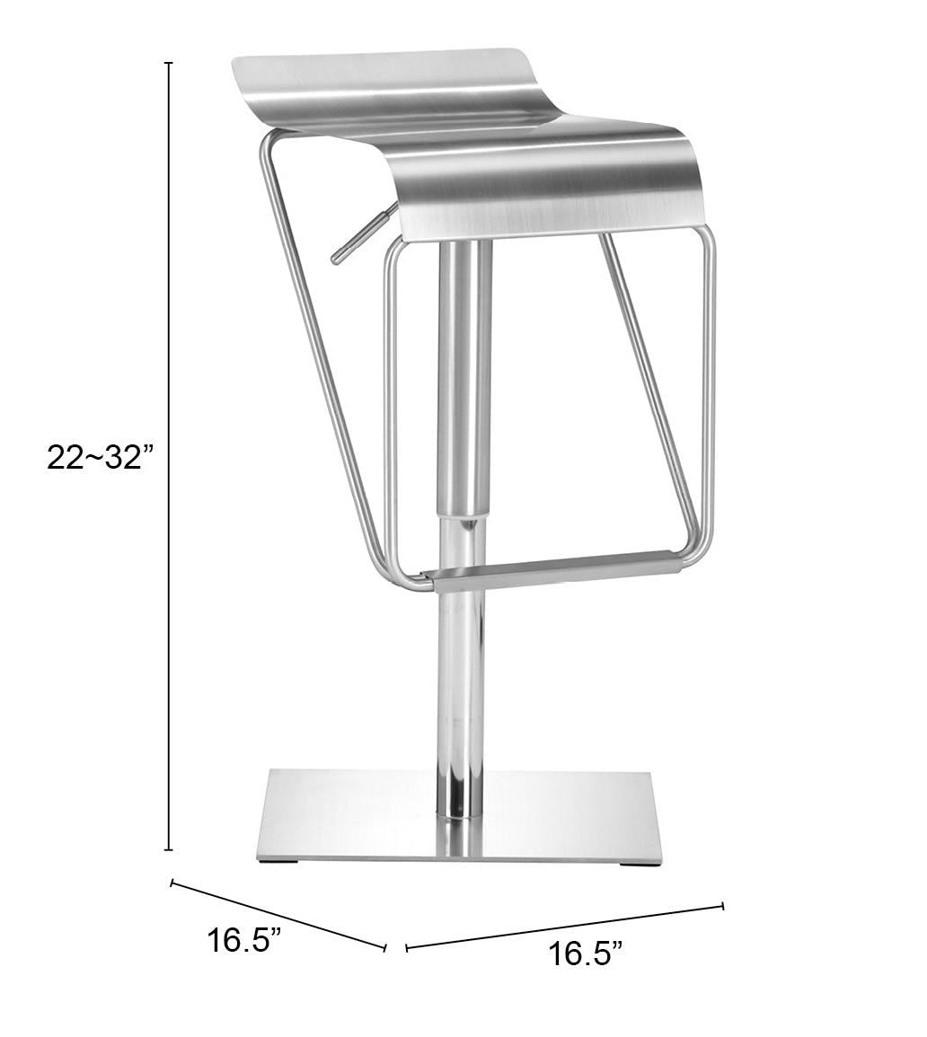 32" Steel Swivel Backless Bar Height Bar Chair Image 1