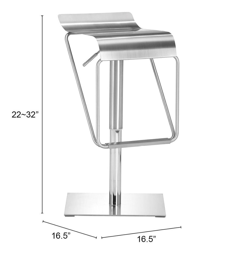 32" Steel Swivel Backless Bar Height Bar Chair Image 1