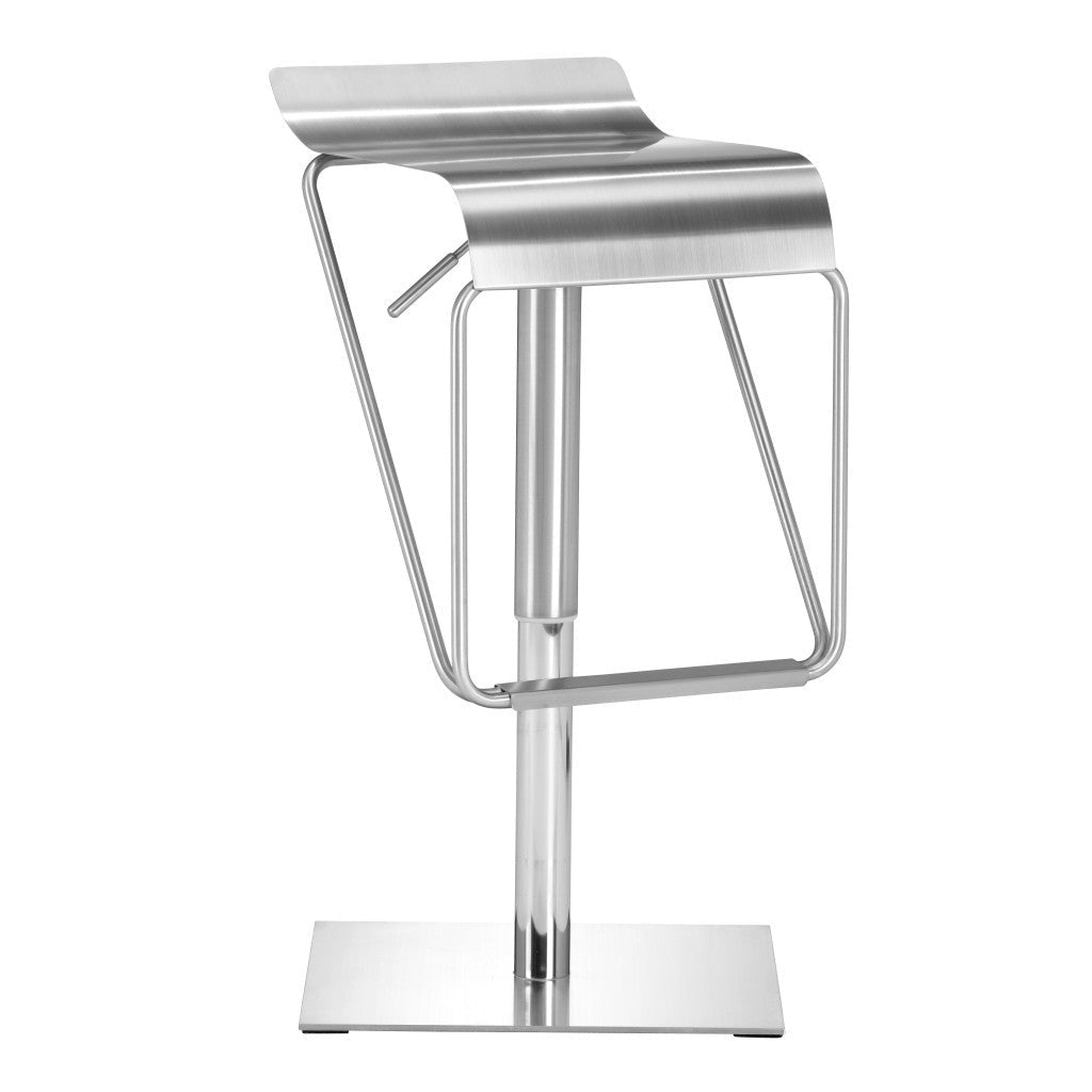 32" Steel Swivel Backless Bar Height Bar Chair Image 3