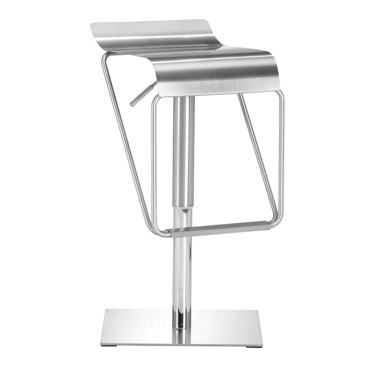 32" Steel Swivel Backless Bar Height Bar Chair Image 3