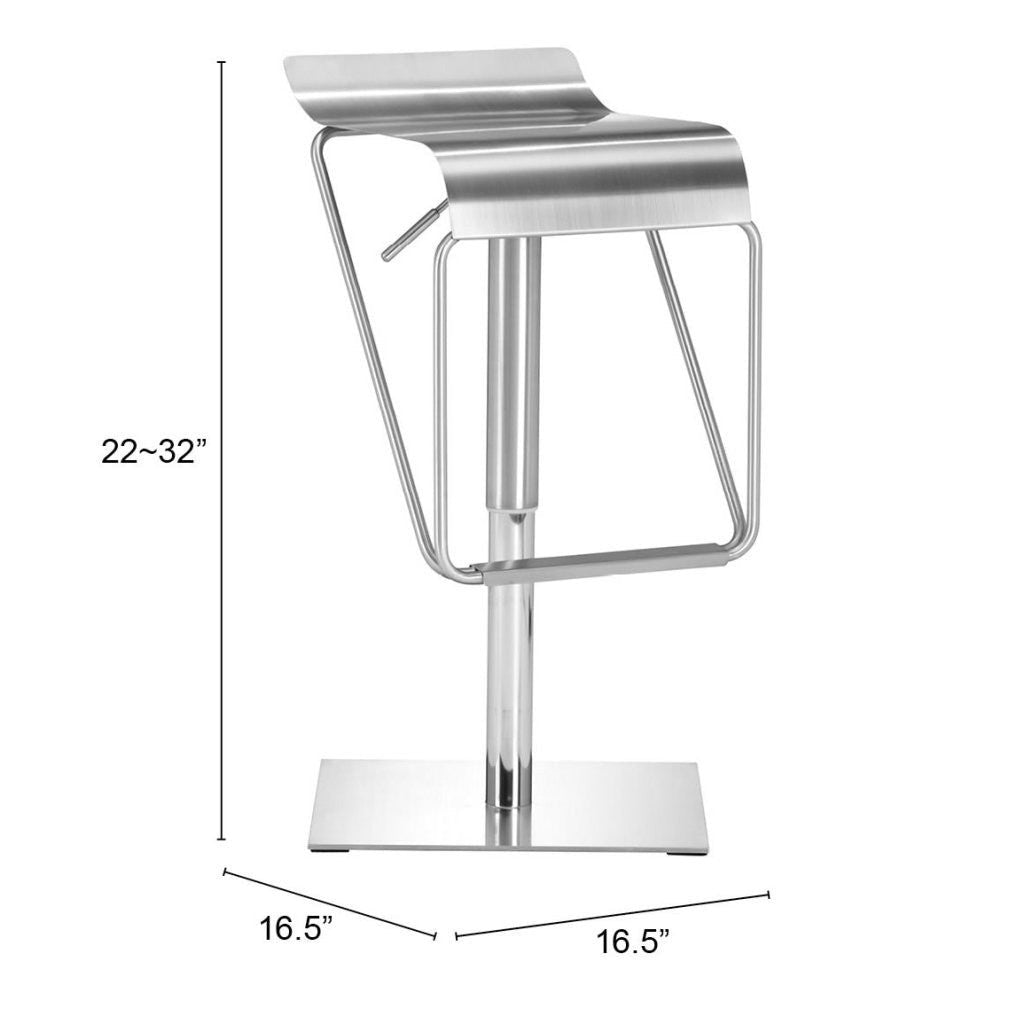 32" Steel Swivel Backless Bar Height Bar Chair Image 6