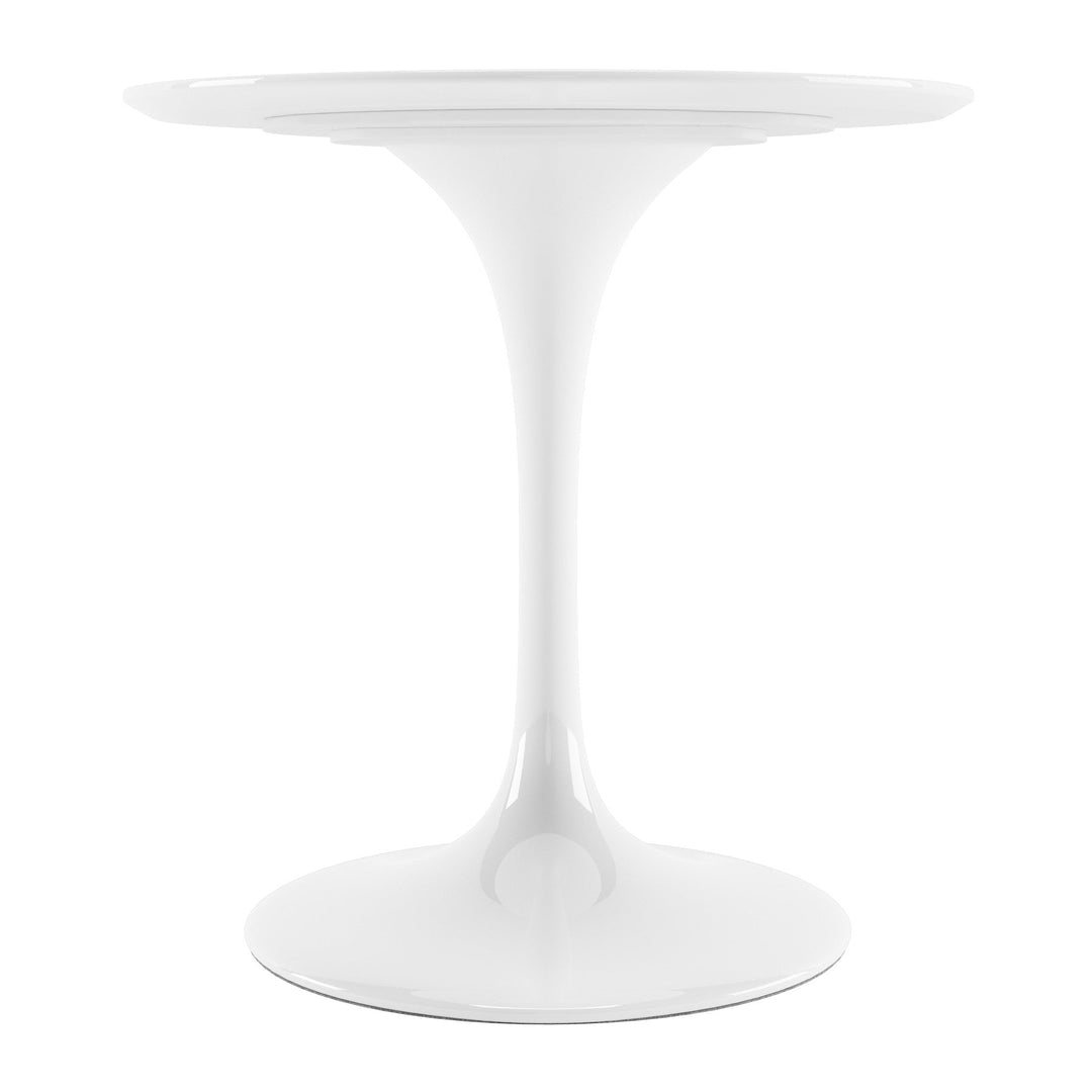 32" White Fiberglass And Metal Dining Image 3