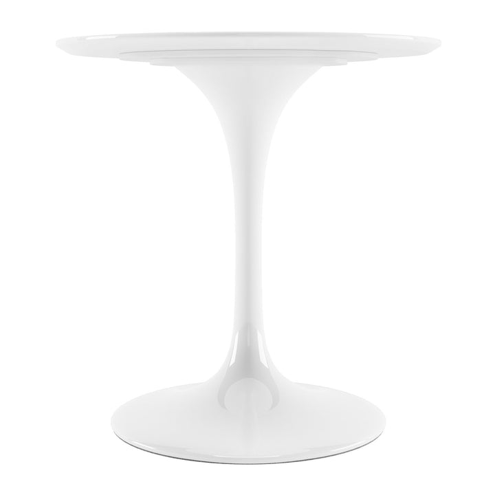 32" White Fiberglass And Metal Dining Image 3