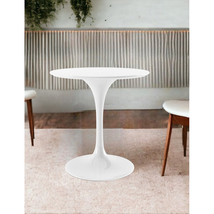 32" White Fiberglass And Metal Dining Image 7