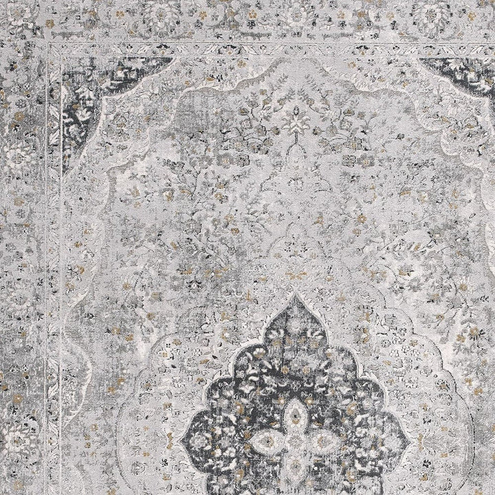 4 X 6 Grey Oriental Area Rug Image 8