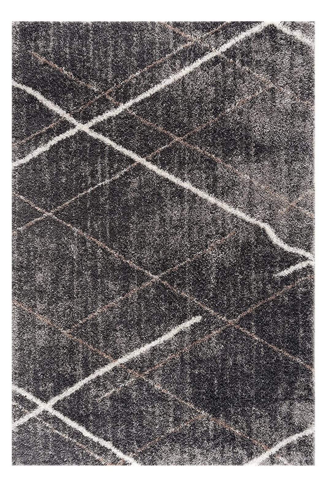 3 X 5 Gray Modern Distressed Lines Area Rug Image 10