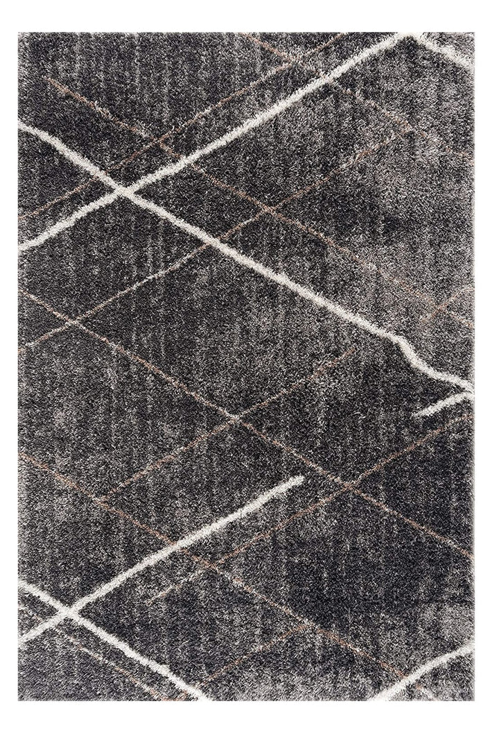 3 X 5 Gray Modern Distressed Lines Area Rug Image 10