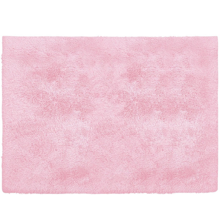 4 X 5 Pink Shag Power Loom Area Rug Image 10