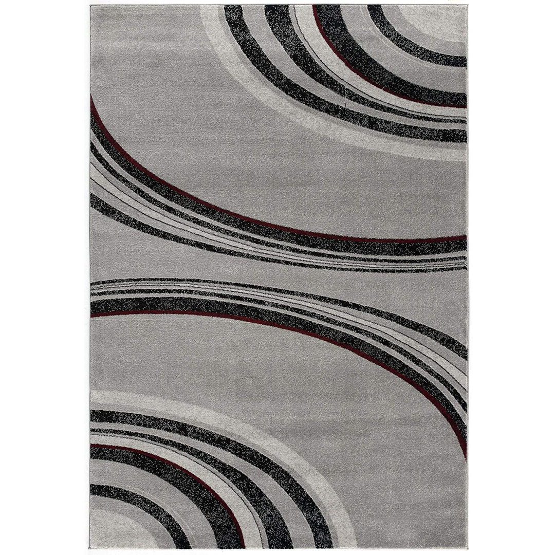 4 X 6 Gray Abstract Power Loom Area Rug Image 10