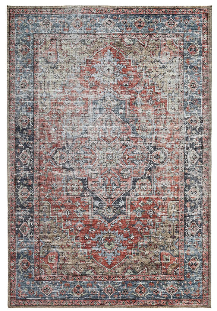 4 X 6 Rust Oriental Distressed Stain Resistant Area Rug Image 4