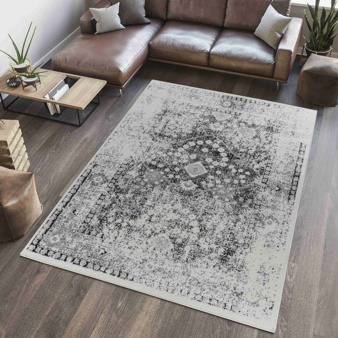 4 X 6 Black Oriental Area Rug Image 7