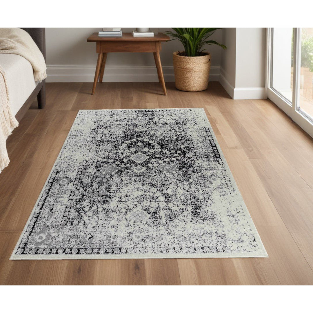 4 X 6 Black Oriental Area Rug Image 10