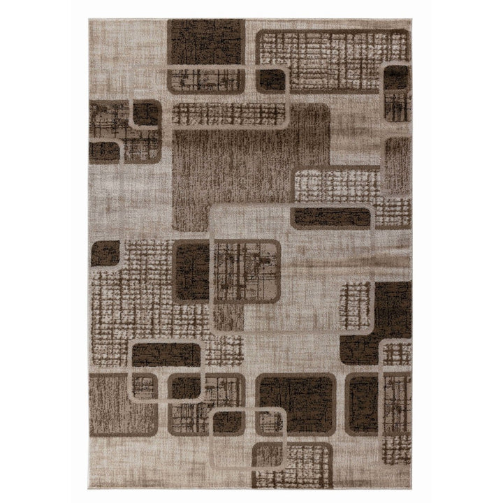 4 X 6 Brown Geometric Area Rug Image 9