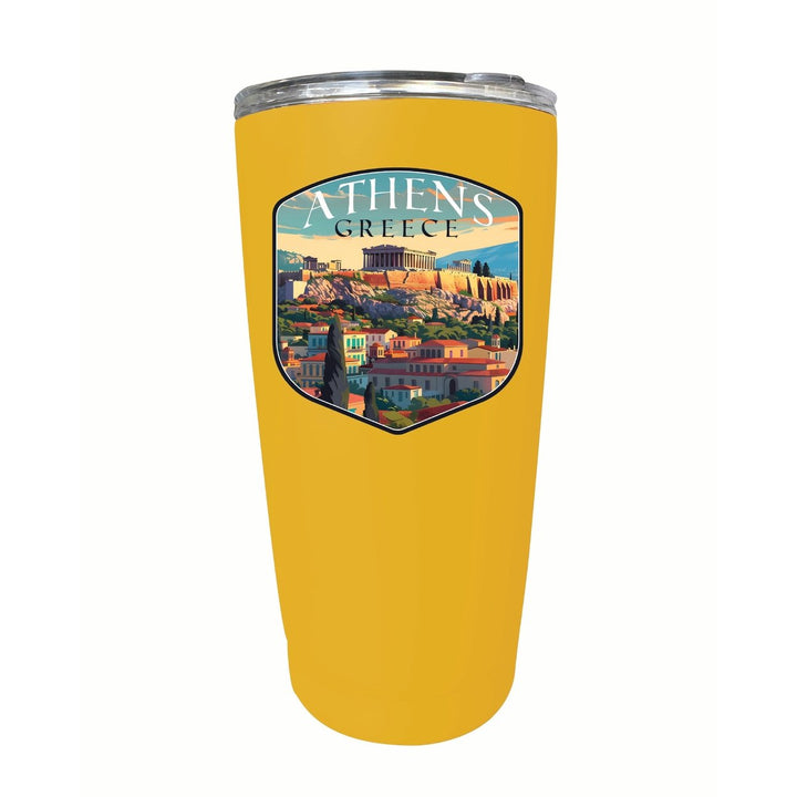 Athens Greece Acropolis Cityscape Design Souvenir 16 oz Stainless Steel Insulated Tumbler Image 1