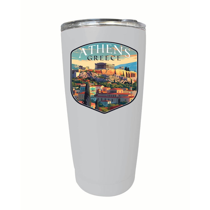 Athens Greece Acropolis Cityscape Design Souvenir 16 oz Stainless Steel Insulated Tumbler Image 9