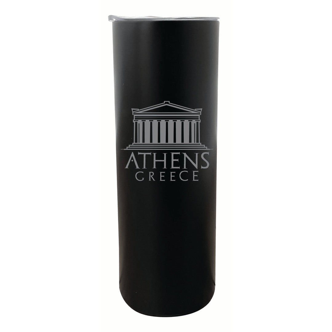 Athens Greece Souvenir 20 oz Engraved Insulated Stainless Steel Skinny Tumbler Image 5