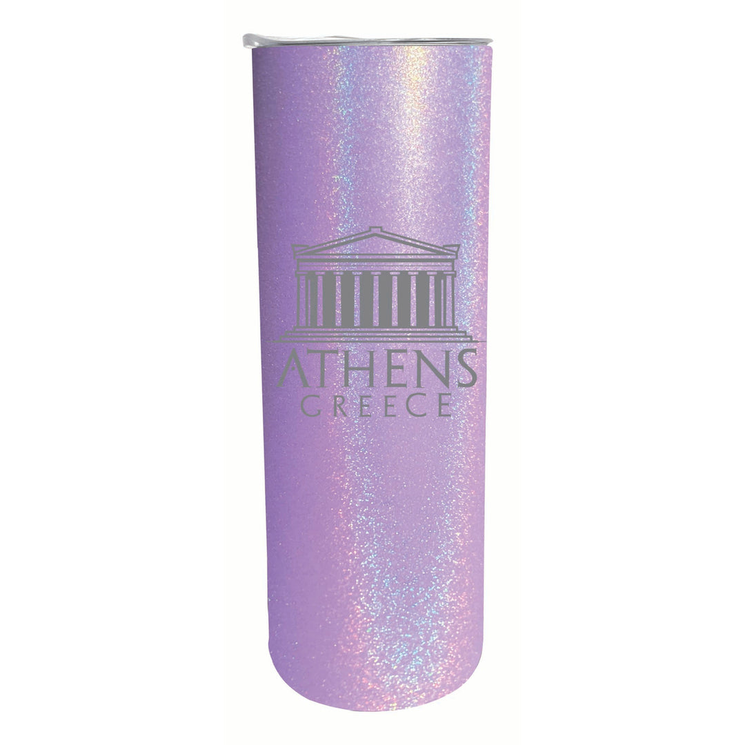 Athens Greece Souvenir 20 oz Engraved Insulated Stainless Steel Skinny Tumbler Image 6