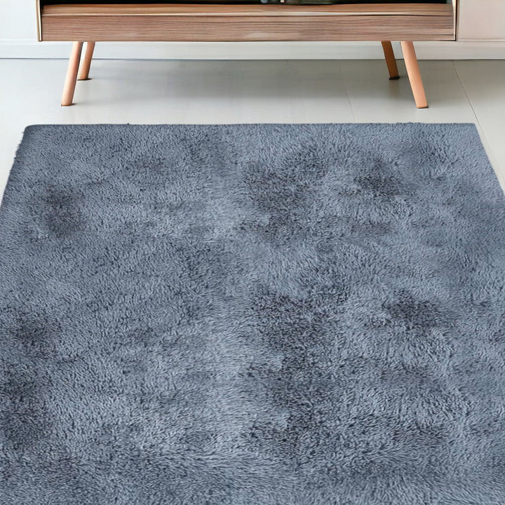 5 X 7 Gray Shag Non Skid Area Rug Image 1