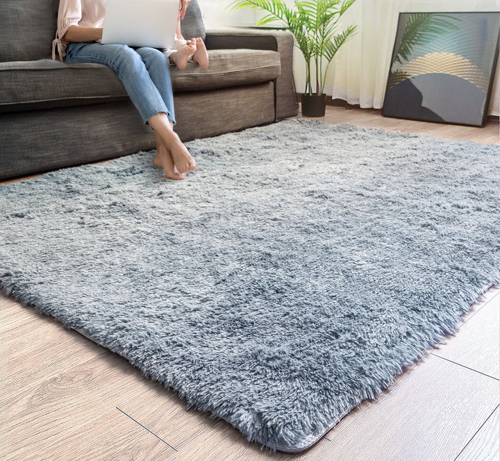 5 X 7 Gray Shag Non Skid Area Rug Image 6