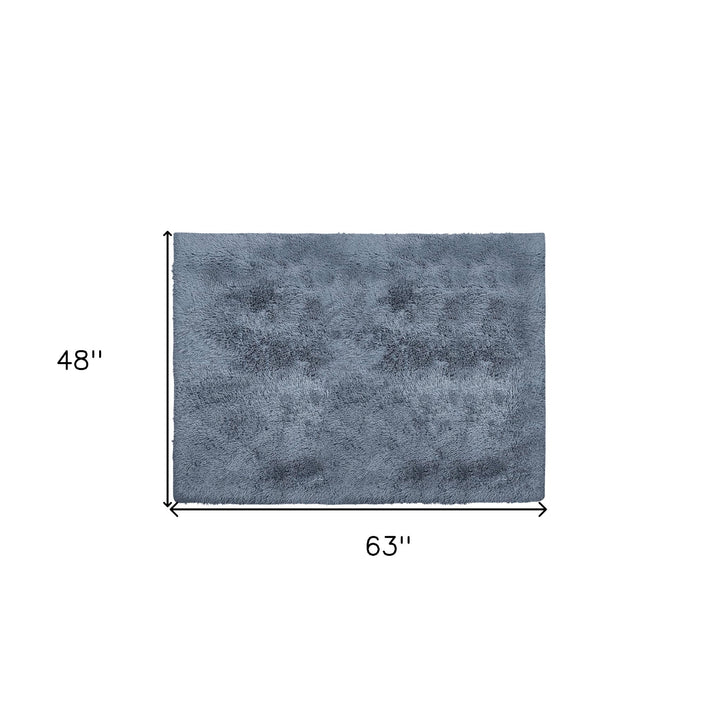 5 X 7 Gray Shag Non Skid Area Rug Image 7