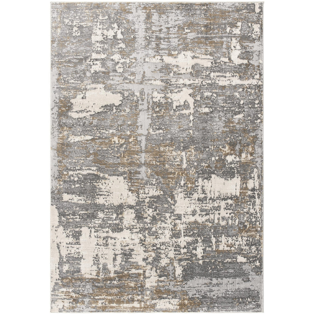 4 X 6 Beige And Gray Distressed Area Rug Image 5