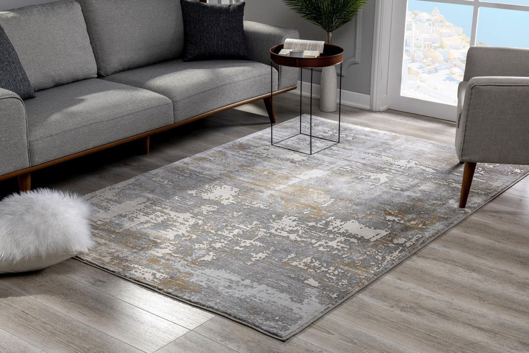 4 X 6 Beige And Gray Distressed Area Rug Image 7