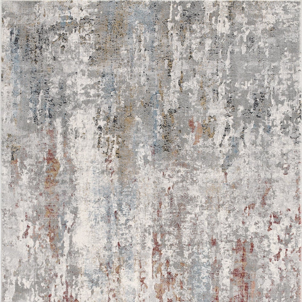 4 X 6 Gray Abstract Pattern Area Rug Image 4