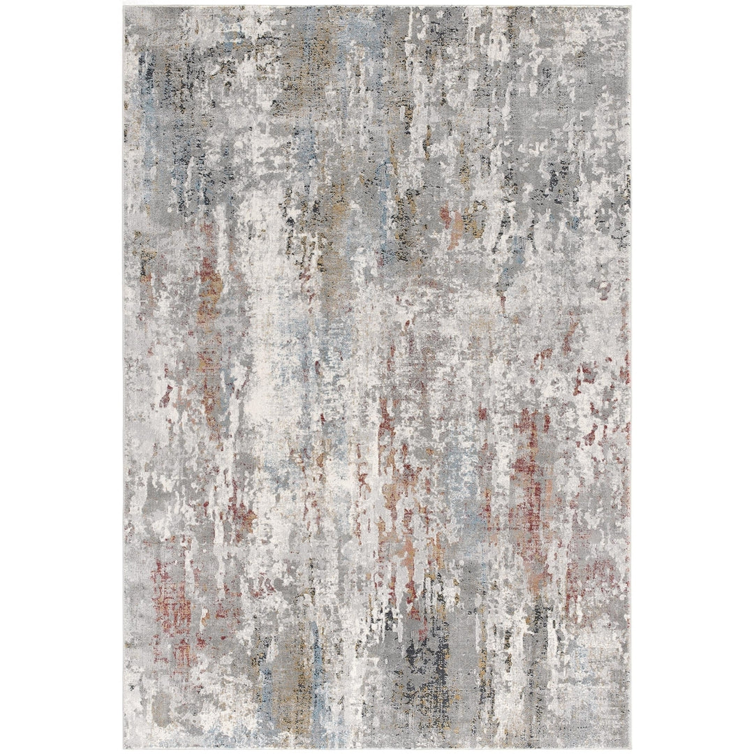 4 X 6 Gray Abstract Pattern Area Rug Image 5