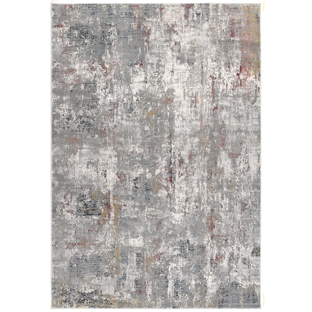 4 X 6 Gray And Ivory Abstract Area Rug Image 4