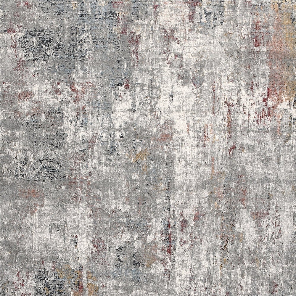 4 X 6 Gray And Ivory Abstract Area Rug Image 11